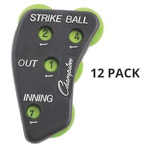 Champion Sports 4 Wheel Plastic Baseball Umpire Count Indicator